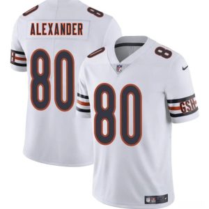 Men's Chicago Bears #80 Maurice Alexander White 2025 Vapor Football Stitched Jersey