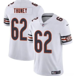 Men's Chicago Bears #62 Joe Thuney White 2025 Vapor Football Stitched Jersey