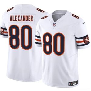 Men's Chicago Bears #80 Maurice Alexander White 2025 F.U.S.E. Vapor Football Stitched Jersey