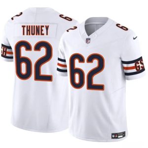 Men's Chicago Bears #62 Joe Thuney White 2025 F.U.S.E. Vapor Football Stitched Jersey