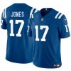 Men's Indianapolis Colts #17 Daniel Jones Blue 2025 F.U.S.E. Vapor Limited Football Stitched Jersey