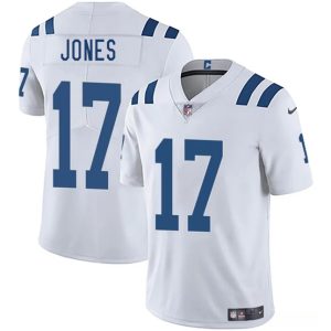 Men's Indianapolis Colts #17 Daniel Jones White 2025 Vapor Limited Football Stitched Jersey