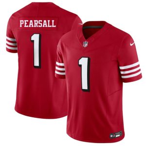 Men's San Francisco 49ers #1 Ricky Pearsall New Red 2025 F.U.S.E.  Jersey