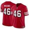Men's San Francisco 49ers #46 Jon Weeks New Red 2025 F.U.S.E. Vapor Untouchable Limited Football Stitched Jersey