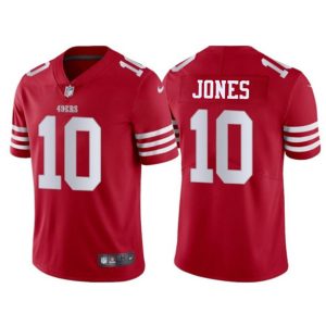 Men's San Francisco 49ers #10 Mac Jones Red 2025 Vapor Untouchable Limited Football Stitched Jersey