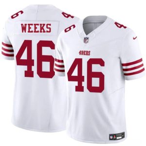 Men's San Francisco 49ers #46 Jon Weeks White 2025 F.U.S.E. Vapor Untouchable Limited Football Stitched Jersey