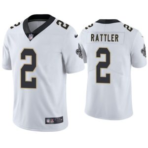 Men's New Orleans Saints #2 Spencer Rattler White 2025 Jersey