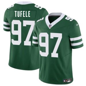 Men's New York Jets #97 Jay Tufele Green 2025 F.U.S.E.  Jersey