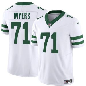 Men's New York Jets #71 Josh Myers White 2025 F.U.S.E.  Jersey