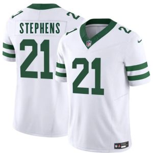 Men's New York Jets #21 Brandon Stephens White 2025 F.U.S.E.  Jersey