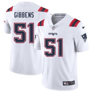 Men's New England Patriots #51 Jack Gibbens White 2025 Jersey