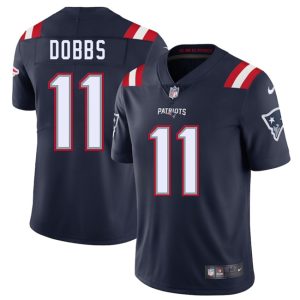 Men's New England Patriots #11 Joshua Dobbs Navy 2025 Jersey
