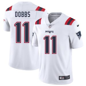 Men's New England Patriots #11 Joshua Dobbs White 2025 Jersey