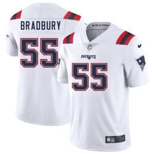 Men's New England Patriots #55 Garrett Bradbury White 2025 Jersey