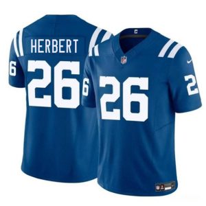 Men's Indianapolis Colts #26 Khalil Herbert Blue 2025 F.U.S.E. Jersey