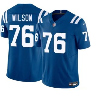 Men's Indianapolis Colts #76 Jack Wilson Blue 2025 F.U.S.E. Jersey