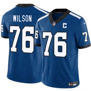 Men's Indianapolis Colts #76 Jack Wilson Blue 2025 F.U.S.E. Throwback Jersey