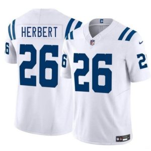 Men's Indianapolis Colts #26 Khalil Herbert White 2025 F.U.S.E. Jersey