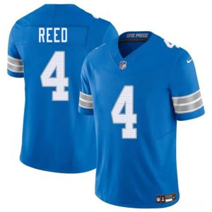 Men's Detroit Lions #4 D.J. Reed Blue 2025 F.U.S.E. Jersey