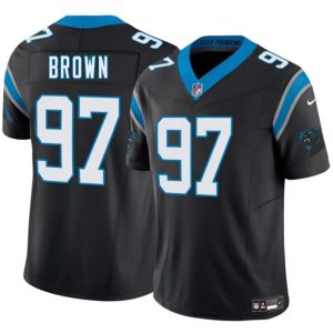 Men's Carolina Panthers #97 Bobby Brown Black 2025 F.U.S.E. Jersey