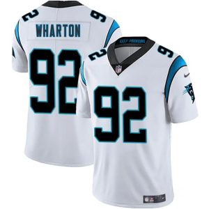 Men's Carolina Panthers #92 Tershawn Wharton White 2025 Jersey