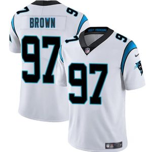 Men's Carolina Panthers #97 Bobby Brown White 2025 Jersey
