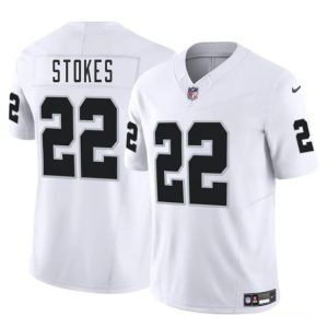 Men's Las Vegas Raiders #22 Eric Stokes White 2025 F.U.S.E. Jersey