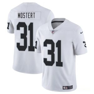 Men's Las Vegas Raiders #31 Raheem Mostert White 2025 Jersey
