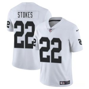 Men's Las Vegas Raiders #22 Eric Stokes White 2025 Jersey