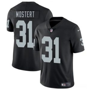Men's Las Vegas Raiders #31 Raheem Mostert Black 2025 Jersey