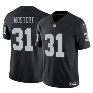 Men's Las Vegas Raiders #31 Raheem Mostert Black 2025 F.U.S.E. Jersey