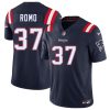 Men's New England Patriots #37 Parker Romo Navy 2025 F.U.S.E. Jersey