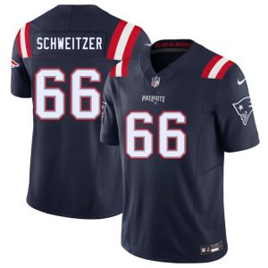 Men's New England Patriots #66 Wes Schweitzer Navy 2025 F.U.S.E. Jersey