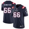 Men's New England Patriots #66 Wes Schweitzer Navy 2025 Jersey