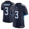 Men's Tennessee Titans #3 Johnny Hekker Navy 2025 Vapor Untouchable Football Stitched Jersey