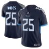 Men's Tennessee Titans #25 Xavier Woods Navy 2025 Vapor Untouchable Football Stitched Jersey