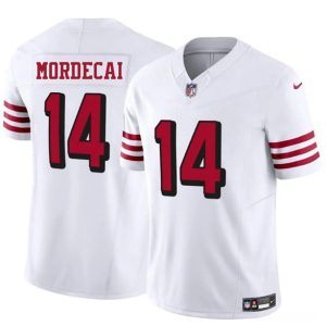 Men's San Francisco 49ers #14 Tanner Mordecai New White 2025 F.U.S.E.  Jersey