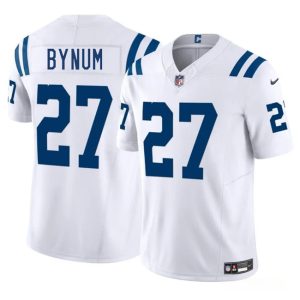 Men's Indianapolis Colts #27 Cam Bynuml White 2025 F.U.S.E. Jersey