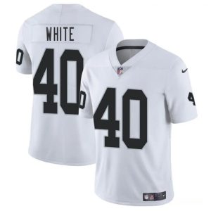 Men's Las Vegas Raiders #40 Devin White White 2025 Jersey