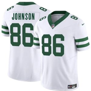 Men's New York Jets #86 Neal Johnson White 2025 F.U.S.E.  Jersey