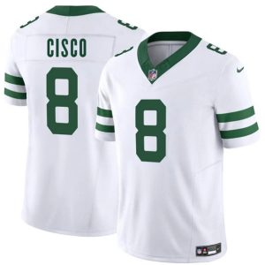 Men's New York Jets #8 Andre Cisco White 2025 F.U.S.E.  Jersey