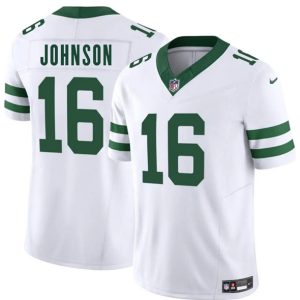 Men's New York Jets #16 Tyler Johnson White 2025 F.U.S.E.  Jersey