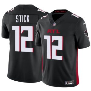 Men's Atlanta Falcons #12 Easton Stick Black 2025 F.U.S.E.  Jersey