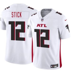 Men's Atlanta Falcons #12 Easton Stick White 2025 F.U.S.E.  Jersey
