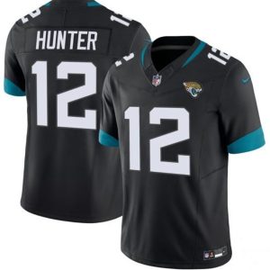 Men's Jacksonville Jaguars #12 Travis Hunter Black 2025 Draft F.U.S.E.  Jersey