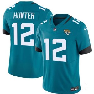 Men's Jacksonville Jaguars #12 Travis Hunter Teal 2025 Draft F.U.S.E.  Jersey