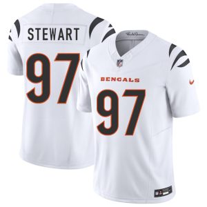 Men's Cincinnati Bengals #97 Shemar Stewart White 2025 Draft F.U.S.E.  Jersey