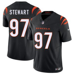 Men's Cincinnati Bengals #97 Shemar Stewart Black 2025 Draft F.U.S.E.  Jersey