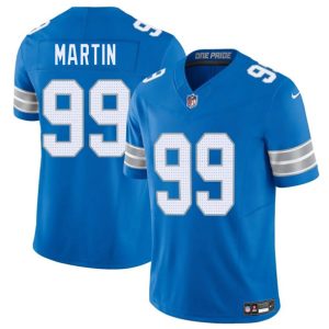 Men's Detroit Lions #99 Brodric Martin Blue 2025 F.U.S.E. Jersey