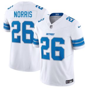 Men's Detroit Lions #26 Morice Norris White 2025 F.U.S.E. Jersey
